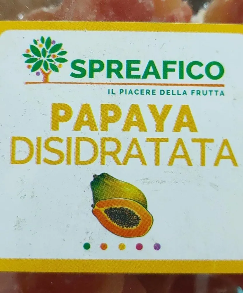 Papaya disidratata a fette
