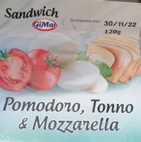 Sandwich pomodoro tonno e mozzarella