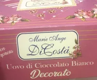 Uovo di cioccolato bianco decorato