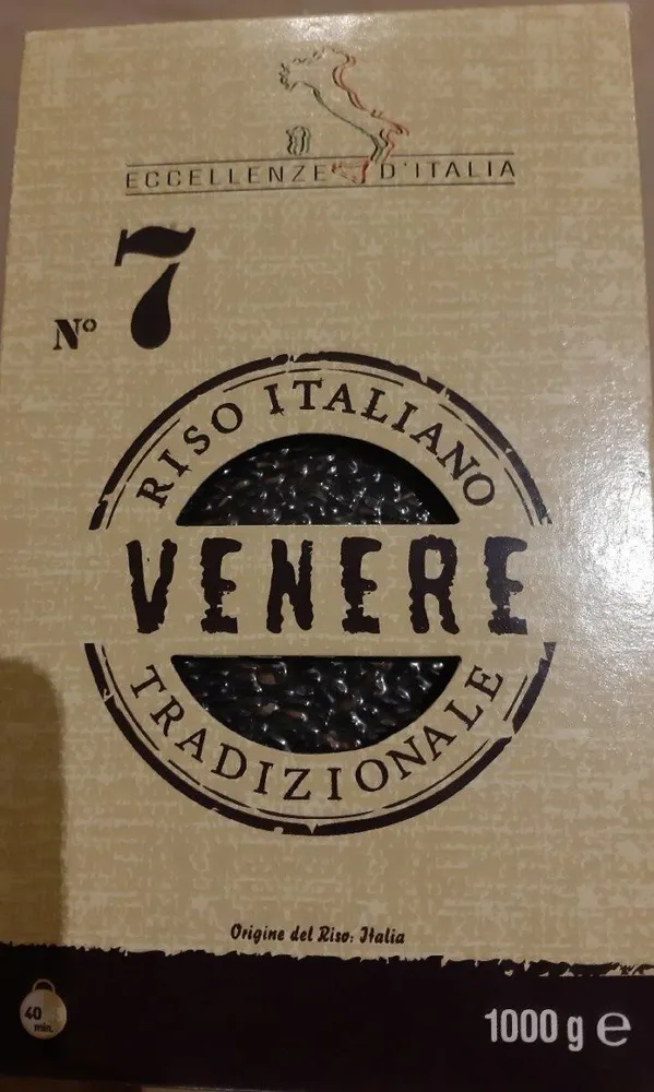 Riso italiano venere tradizionale