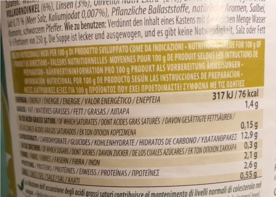 Zuppa orzo e cereali