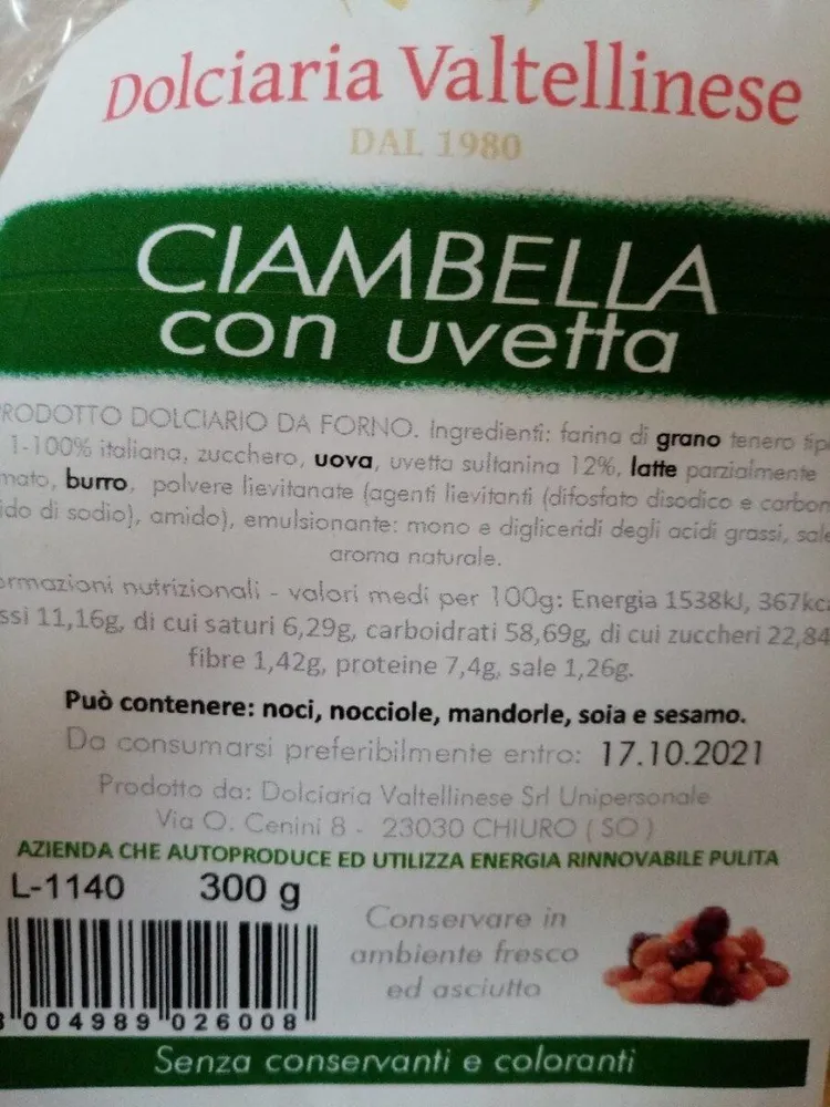 Ciambella con uvetta