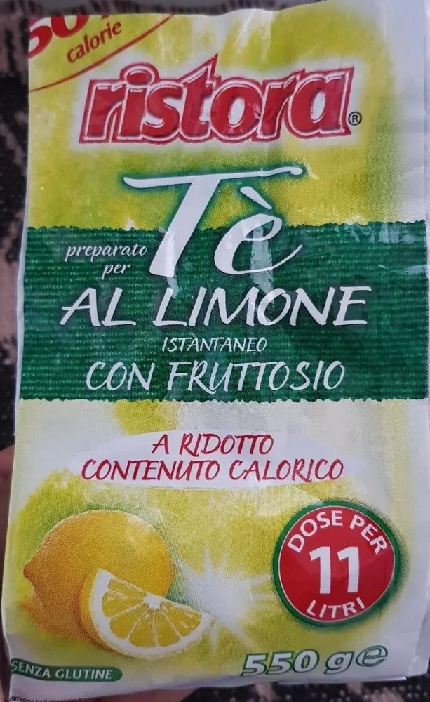 Preparato per tè al limone istantaneo con fruttosio
