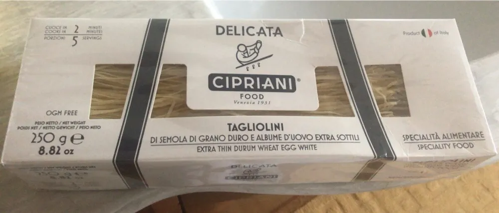 Tagliolini di semola di grano duro e albume d’uovo