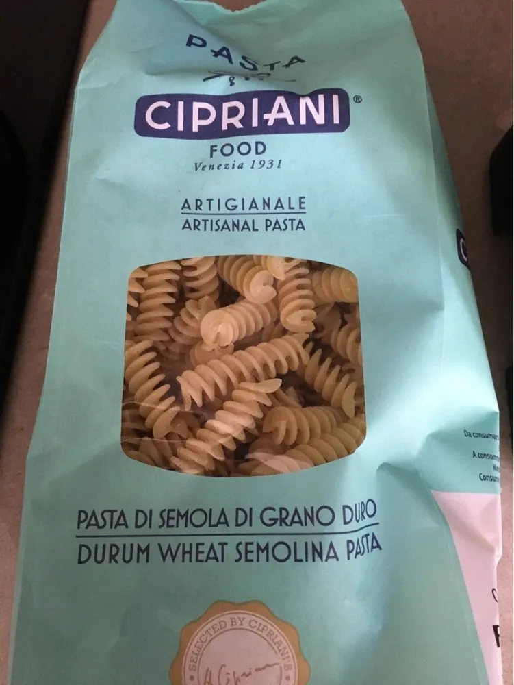 Organic durum wheat semolina pasta