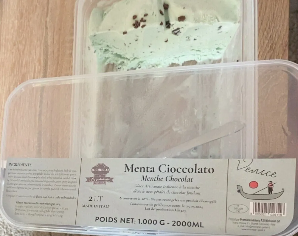 Glace menthe chocolat