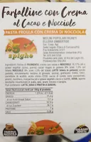 Farfalline con crema al cacao e nocciole