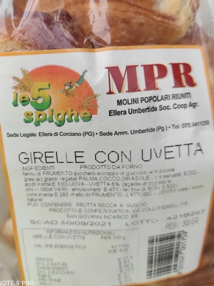 Girelle con uvetta