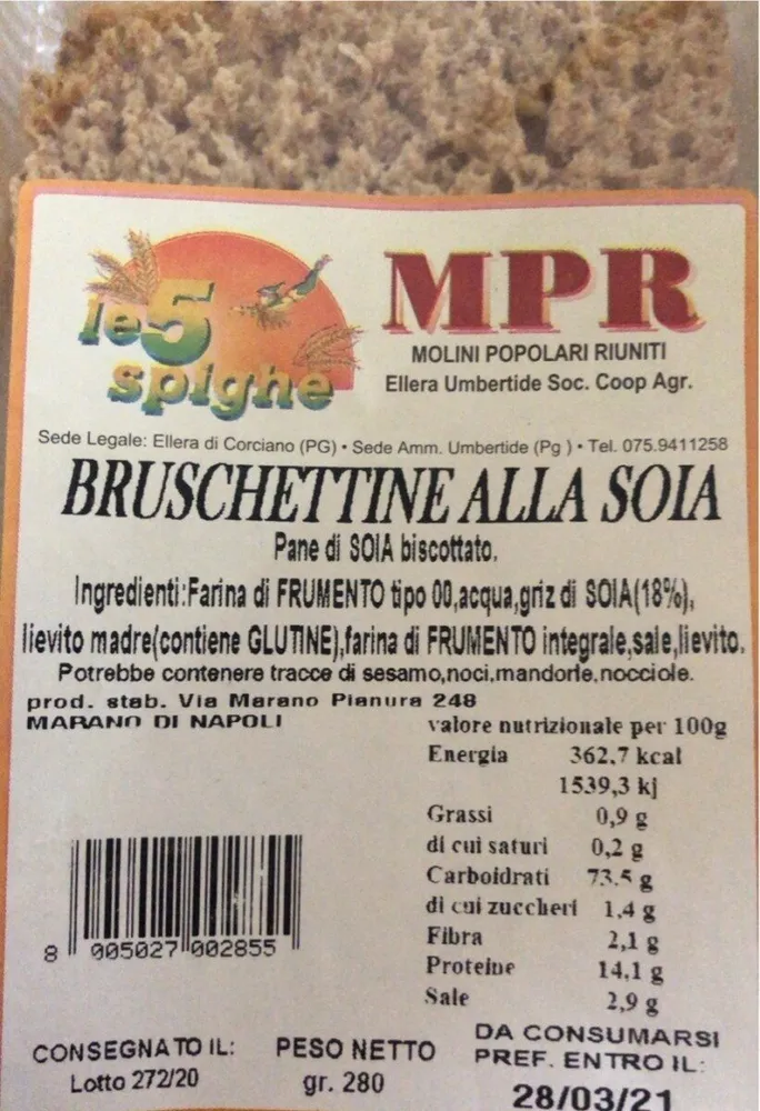 Bruschettine alla Soia