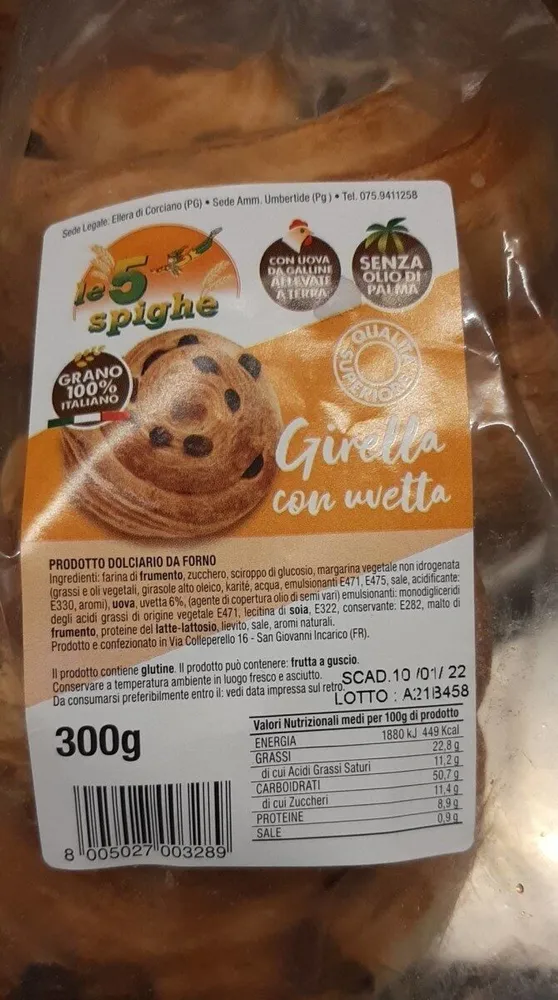 girella con uvetta