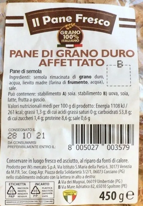 Pane di grano duro
