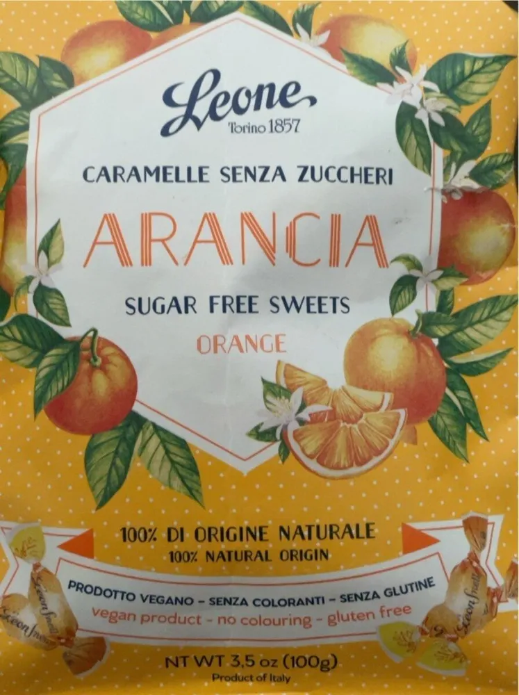 Caramelle senza Zuccheri All'arancia