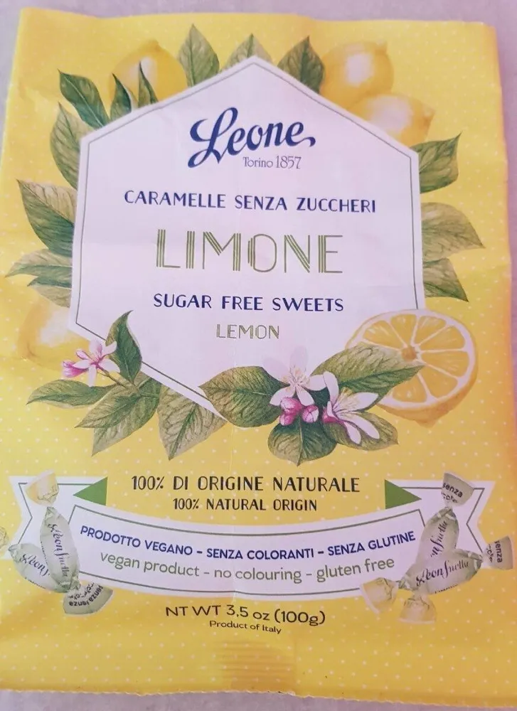 Caramelle senza zucchero limone