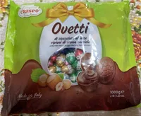 Ovetti di cioccolato al latte ripieni di crema alla nocciola