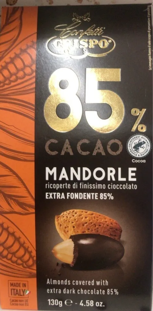 Mandorle ricoperte di cioccolato extra fondente