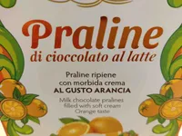 Praline di cioccolato al latte gusto arancia