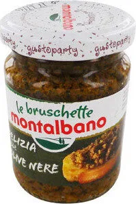 Bruschetta Olive Nere Montalbano GR. 130