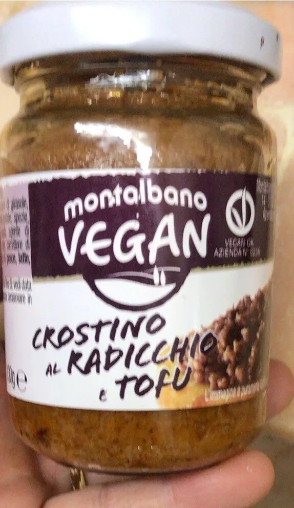 Crostino al radicchio e tofu