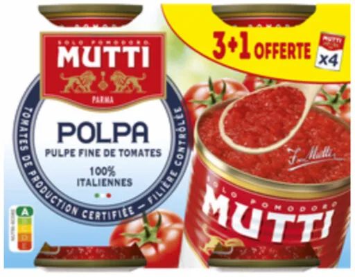 Pulpe tomate fine 3x400 g ( +1 offerte)