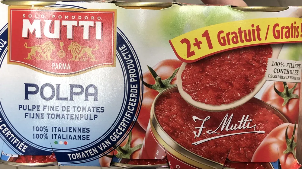Tomates concassées fines 100% italiennes, Polpa