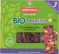 Bio barretta con cranberry, mirtilli e semi di chia