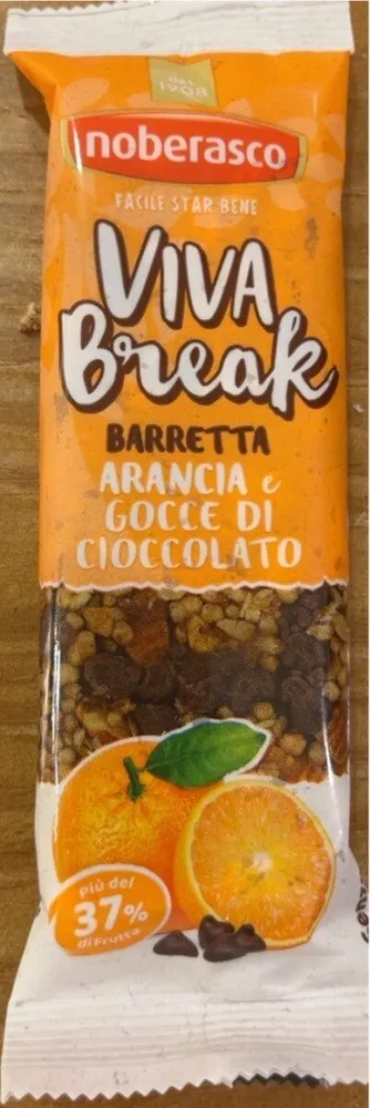 Viva break barretta arancia e gocce di cioccolato