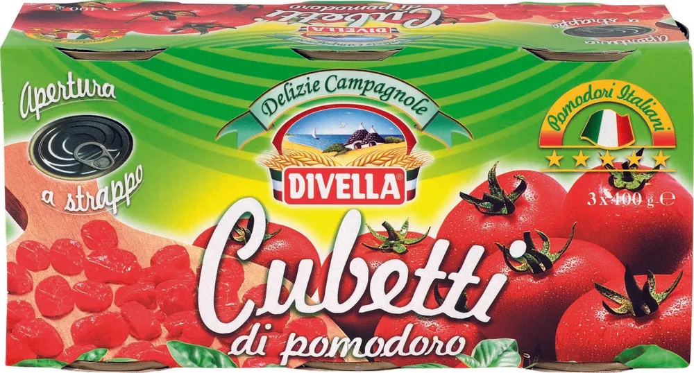Divella cubetti di pomodori italiani