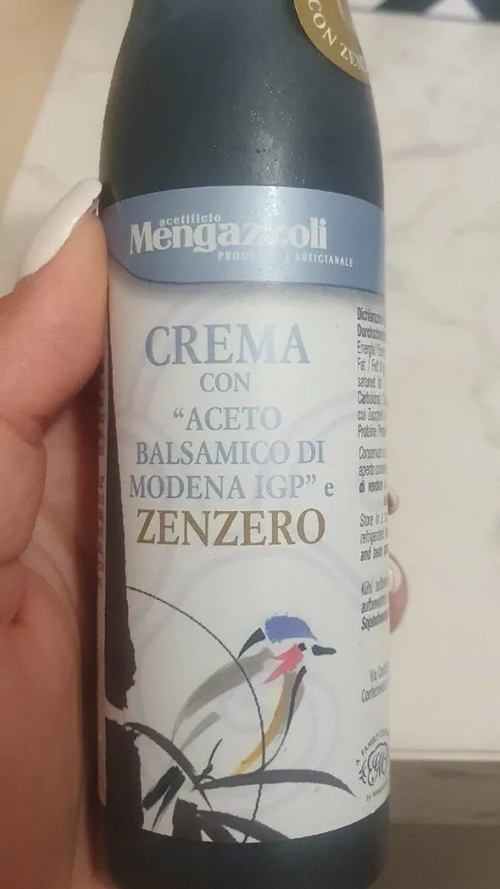 Crema con aceto balsamico di Modena Igp e zenzero