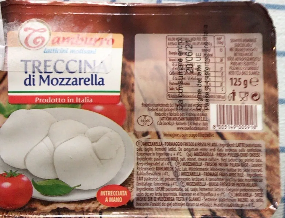 Treccina di mozzarella