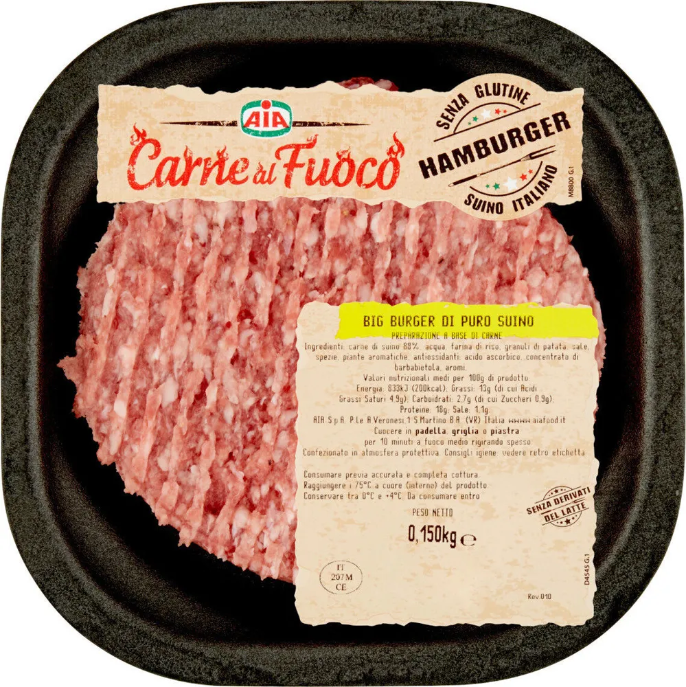 Carne al fuoco big burge dIGPuro suino