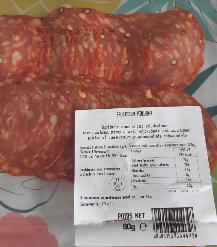 Saucisson piquant