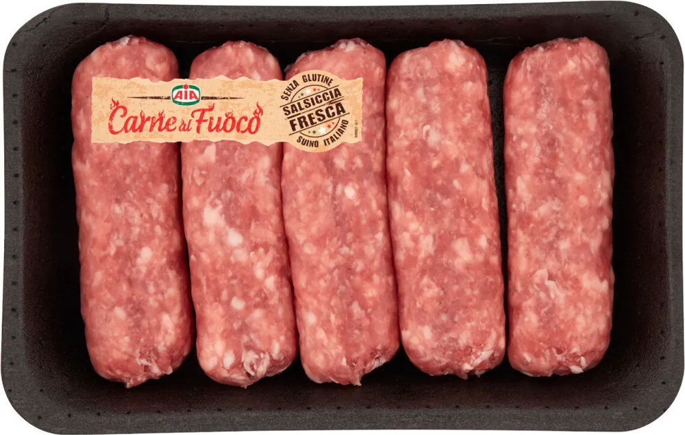Carne al fuoco salsiccia fresca