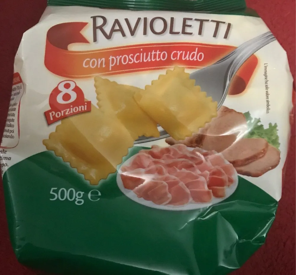 Ravioletti con prosciutto crudo