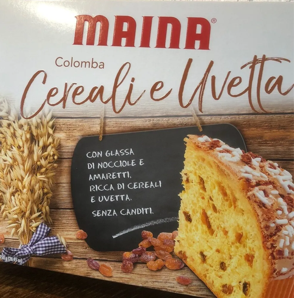 Colomba cereali e uvetta