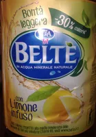 Beltè in acqua minerale naturale con limone infuso