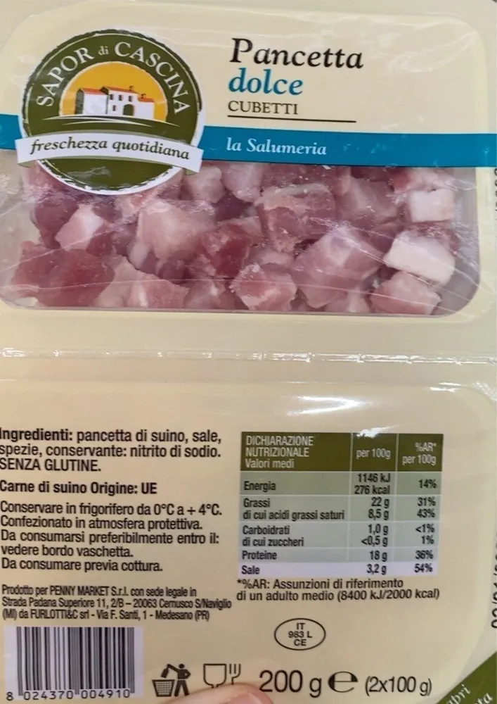 Pancetta dolce