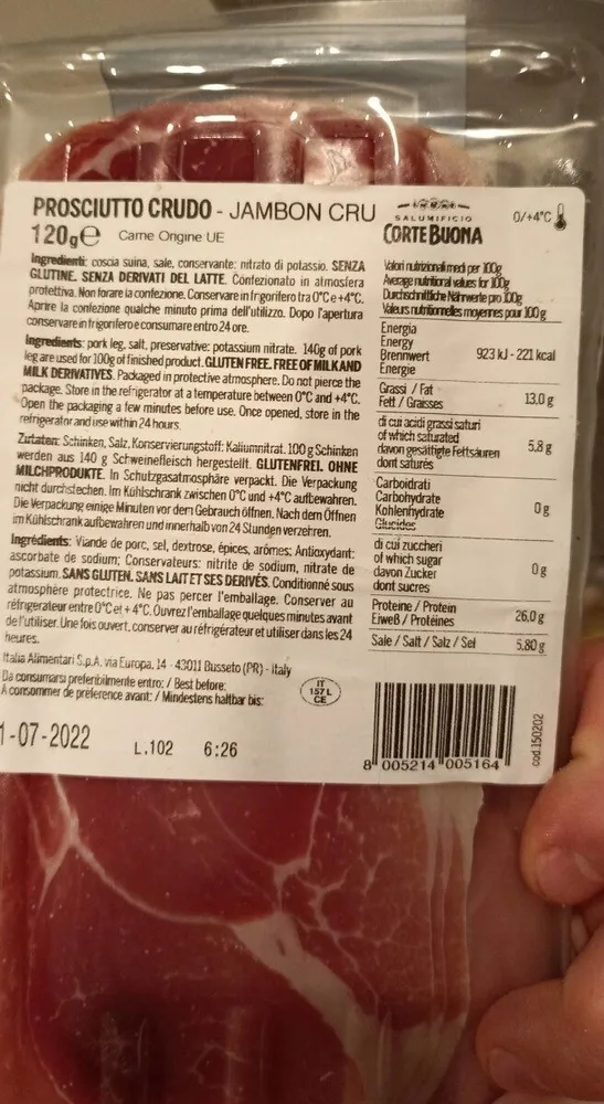 Prosciutto crudo