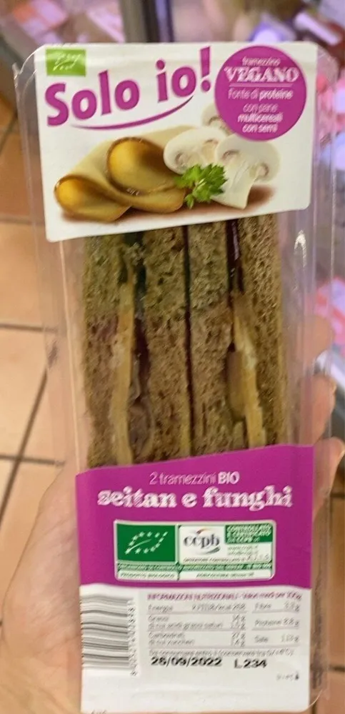 Tramezzini bio seitan e funghi
