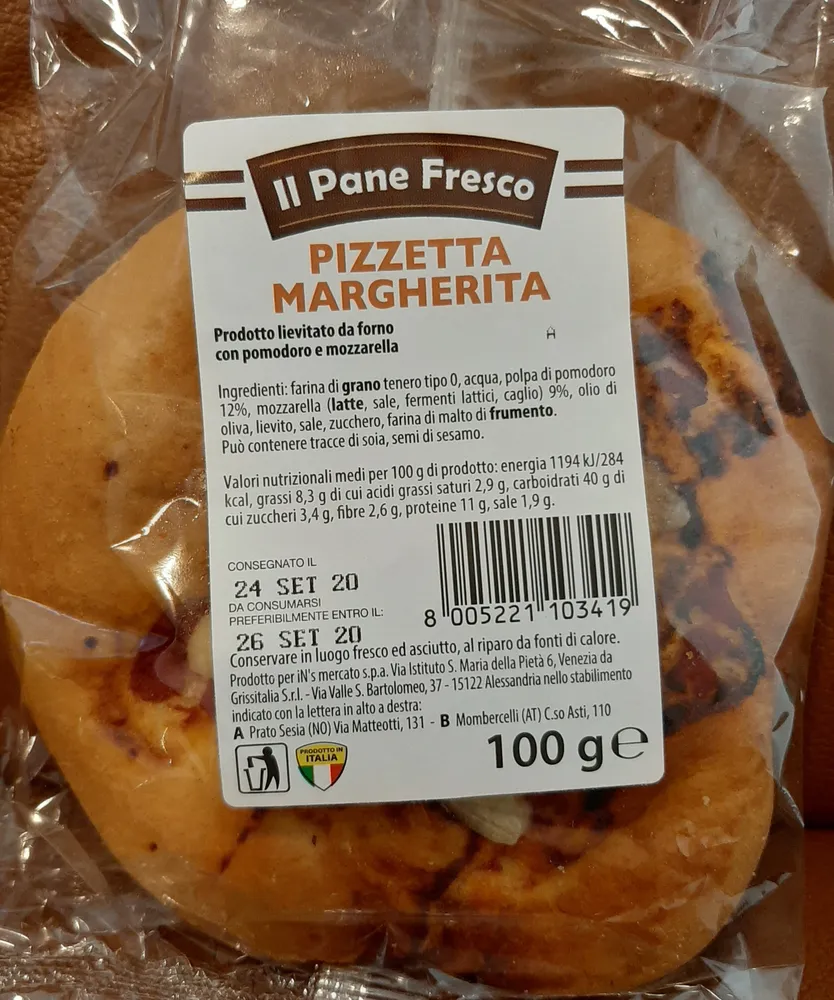 Pizzetta Margherita