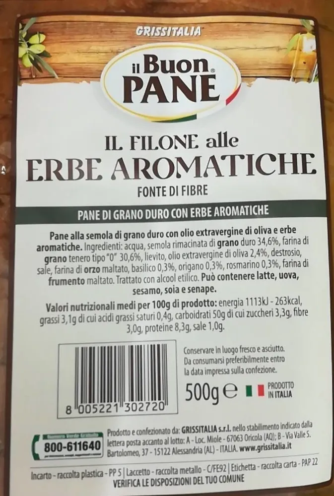 Il filone alle erbe aromatiche