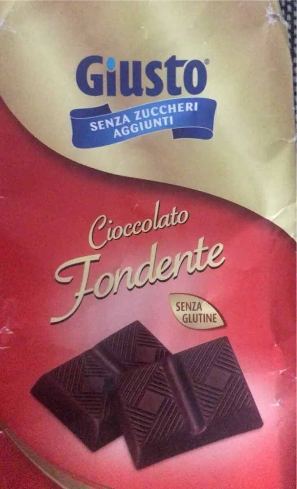 Giusto senza zuccheri aggiunti cioccolato fondente