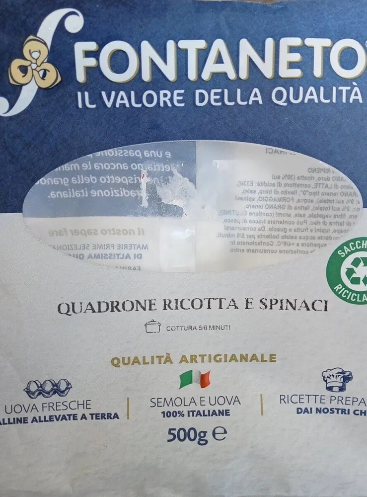 Quadrone Ricotta e Spinaci