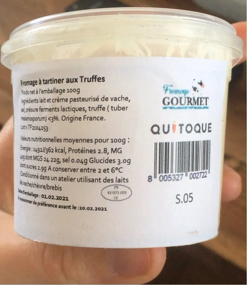 Fromage à tartiner aux Truffes