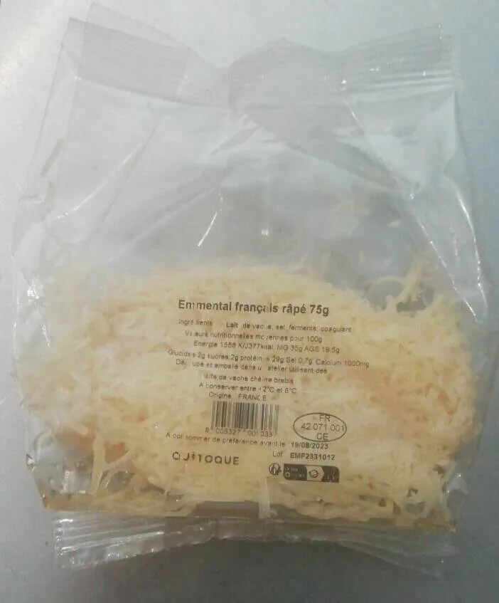Emmental français râpé 75g