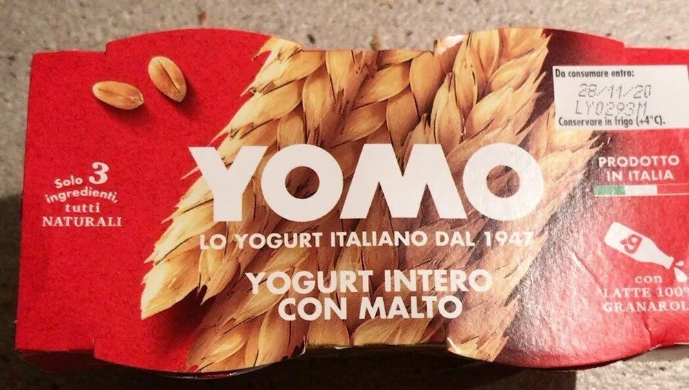 Yogurt intero con malto