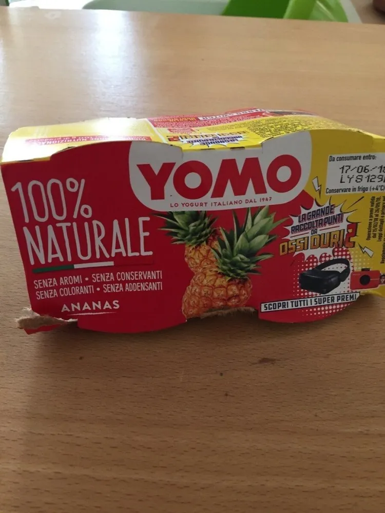 Yogurt intero con ananas