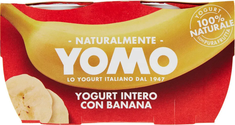 Yogurt intero con banana