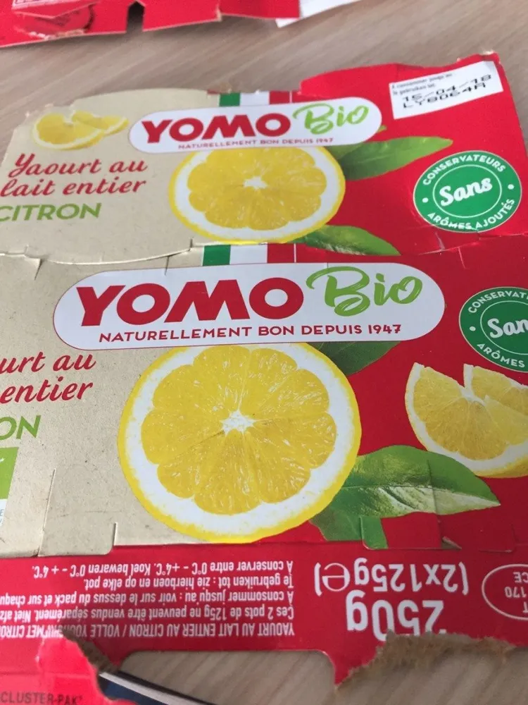 Yaourt lait entier citron