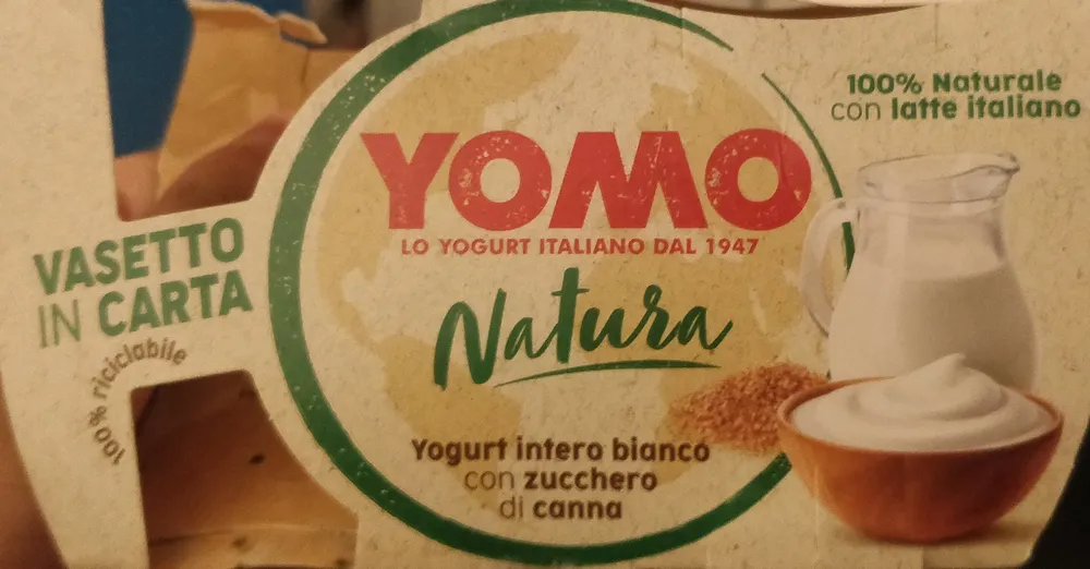 Natura, yogurt intero bianco con zucchero di canna