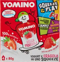 Naturale yogurt e fragole